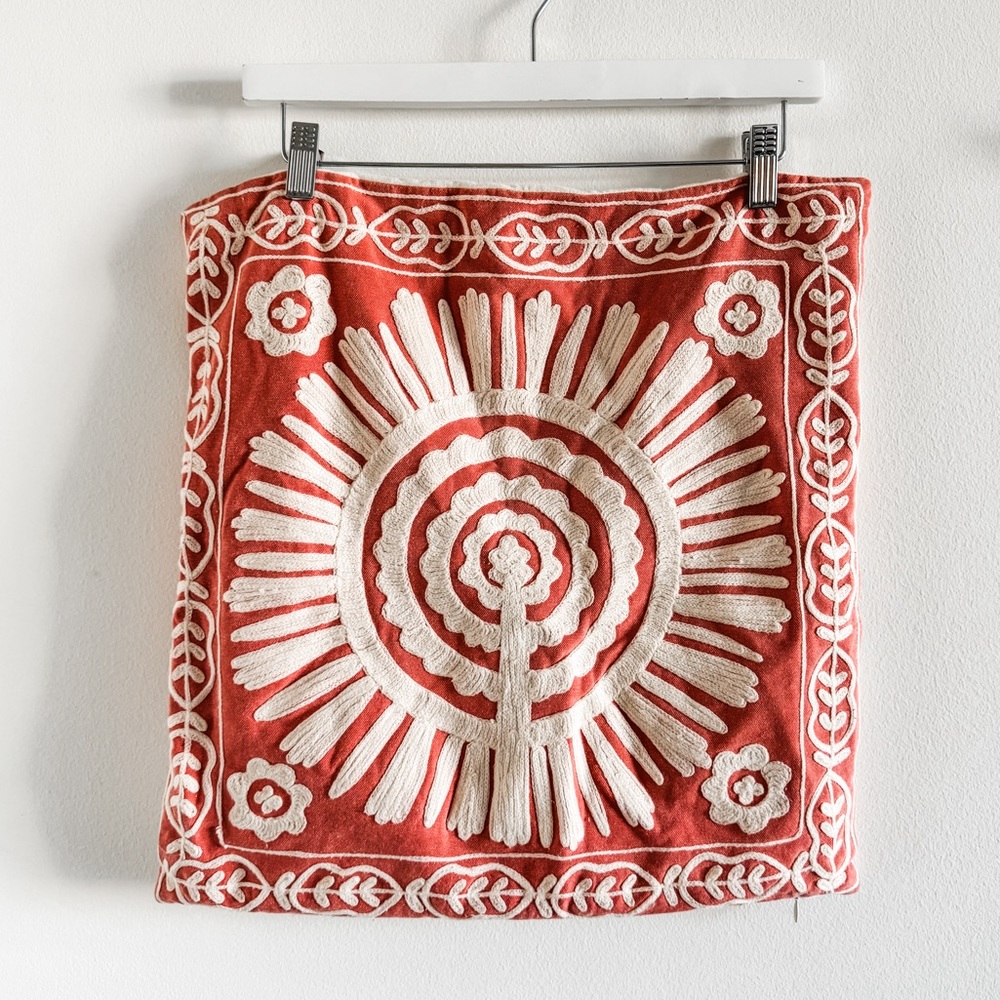 Anthropologie 20 x 20 throw pillow case. Pillow insert not included.